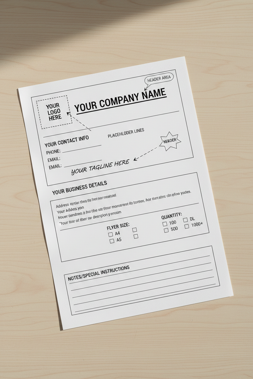 Custom Flyer Order Form