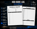 Basic Bore Log 8x10 Plain — Digital Download